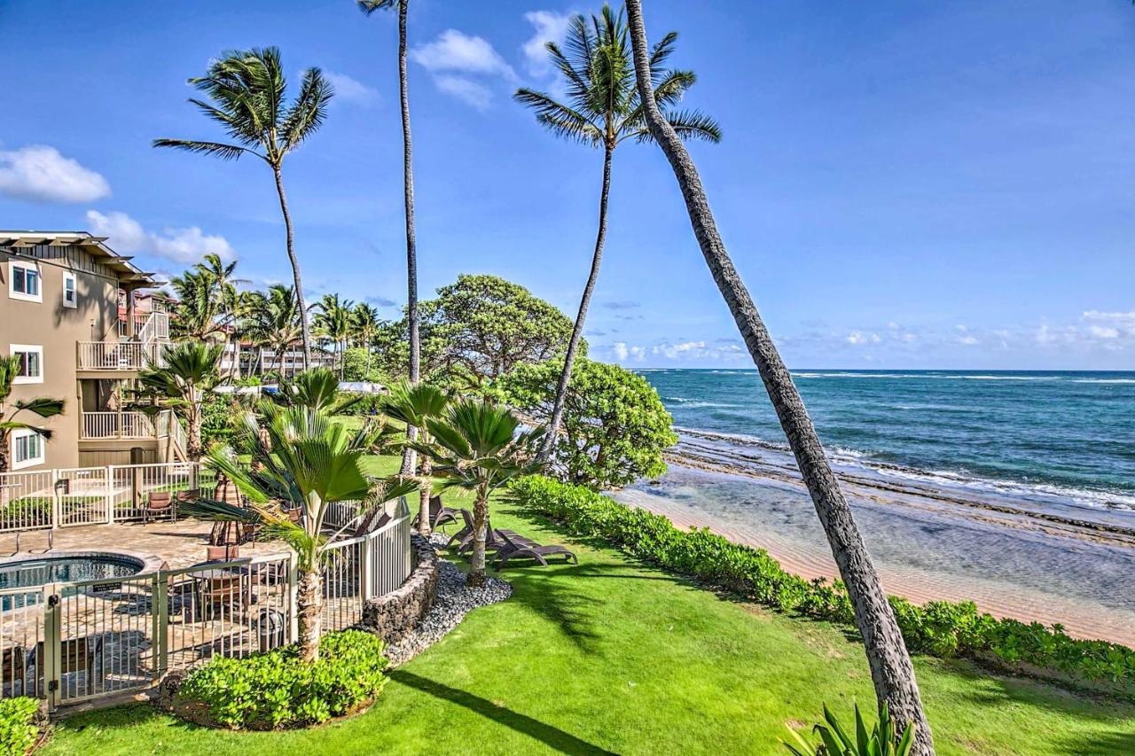 Waipouli Beachfront Condo With Balcony And Ocean Views Kapa'a Esterno foto